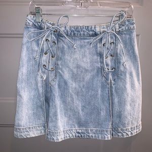 Free People Denim Mini Skirt